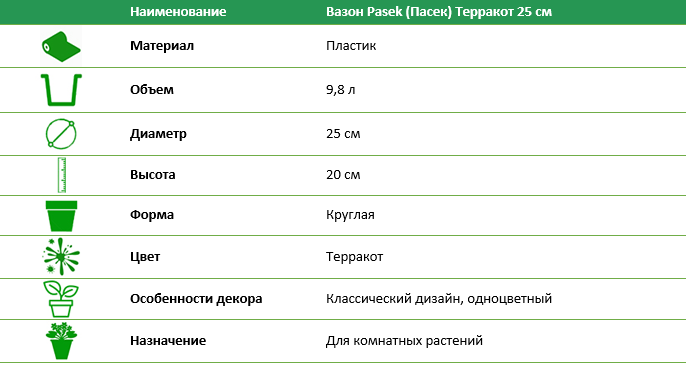 Вазон Pasek (Пасек) терракот 25 см