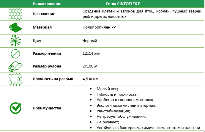 Сетка для забора CINTOFLEX E рулон 100*2 м